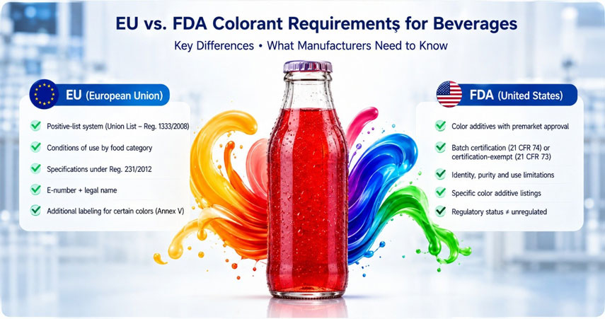 EU and FDA Approved Colorants for Beverages What Manufacturers Need to Know