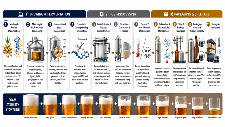 Process Variables That Destroy Foam Before the Product Reaches the Consumer